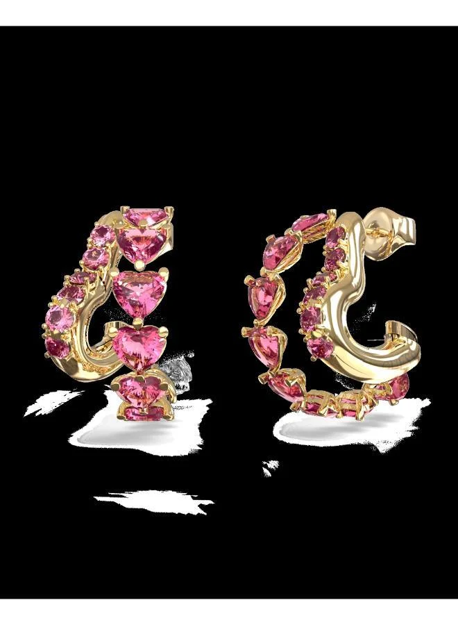 جس Crystal Double Hoop Earrings